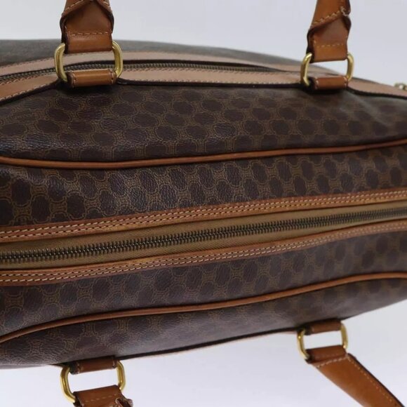 CELINE Macadam Canvas Boston Bag PVC Brown - Picture 13 of 16